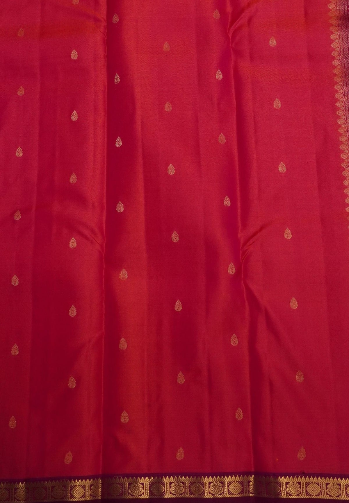 Pure Kanchipuram Silk Saree-Mittai Pink with Small Border