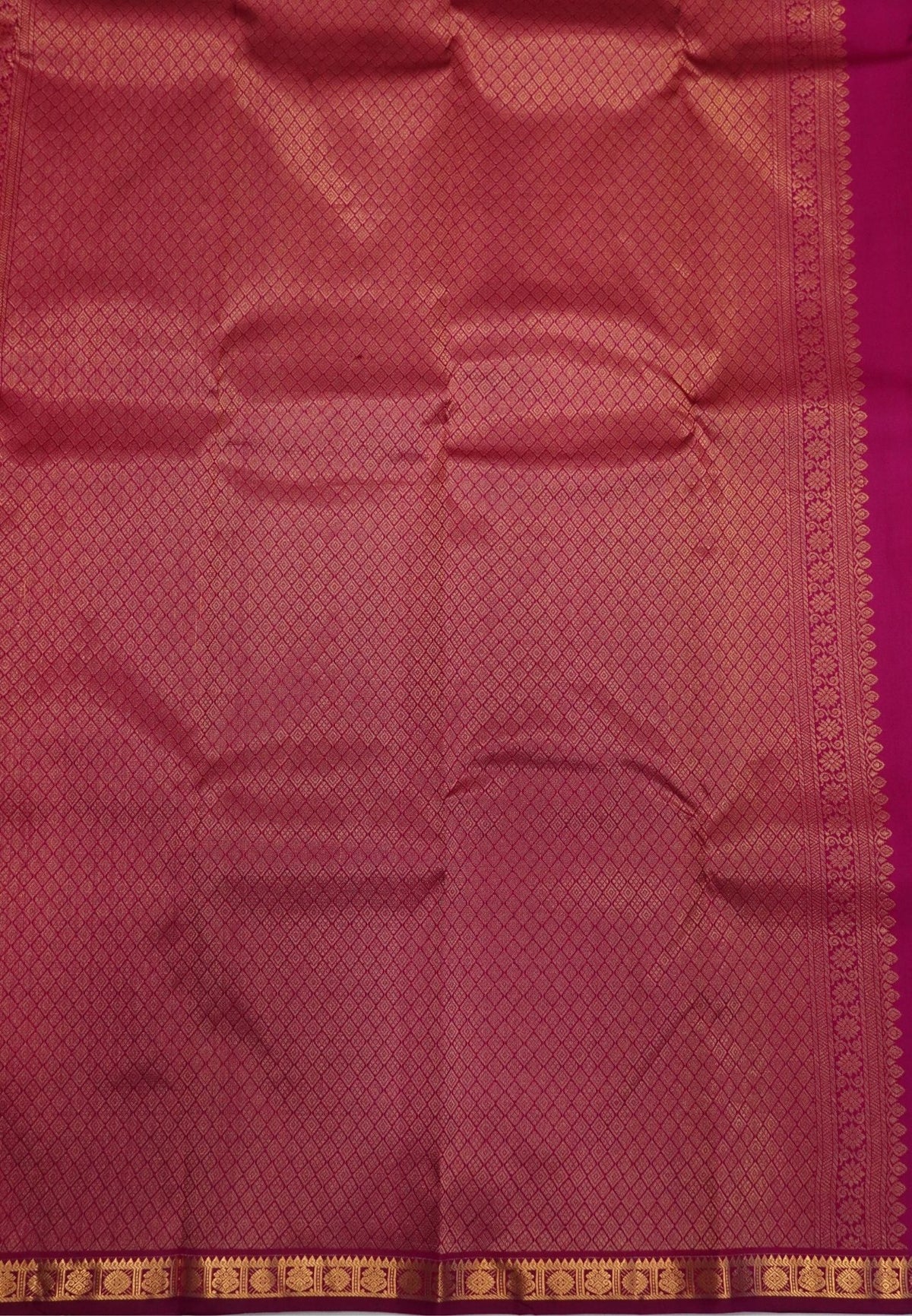 Pure Kanchipuram Silk Saree-Mittai Pink with Small Border