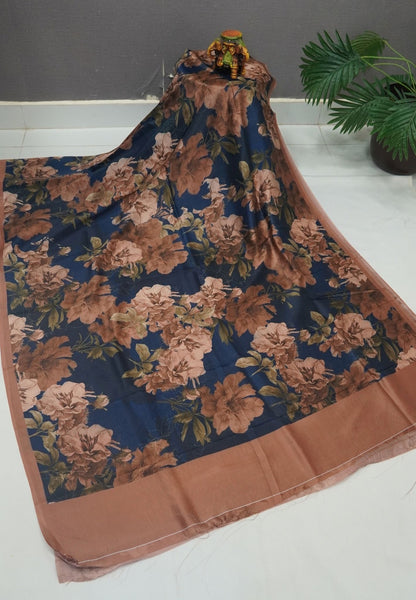 Premium Silk Saree-Navy Blue