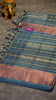 Vazhai Naaru Pattu Saree Veldhari Grey to Blueish Grey thumbnail