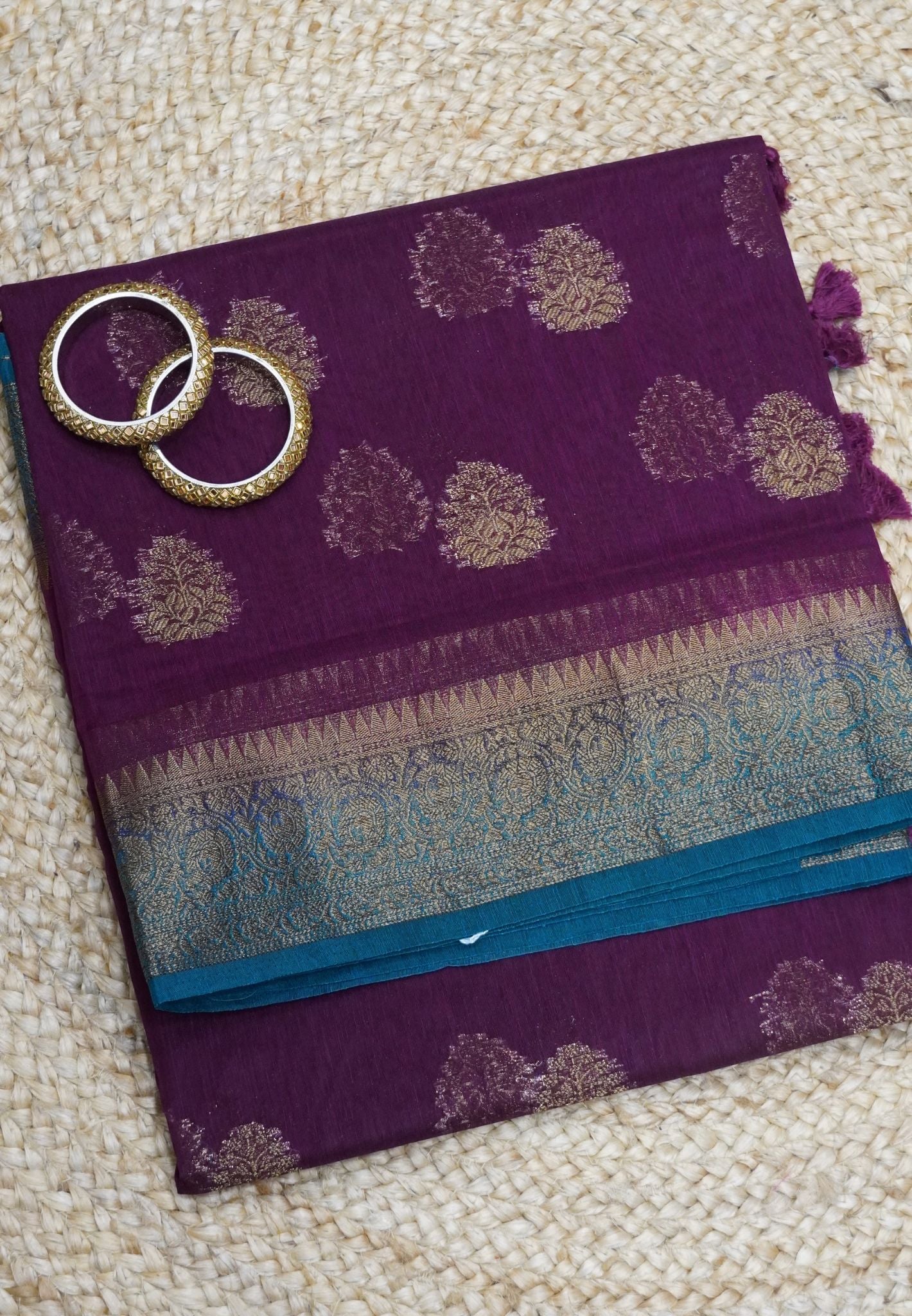 Bamboo Saree - Maroon