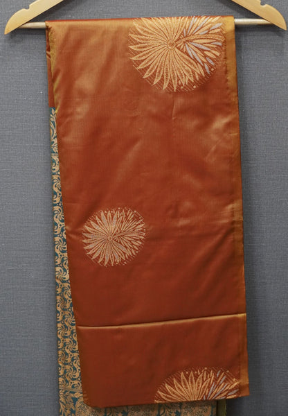 Semi Silk Saree-Golden Brown