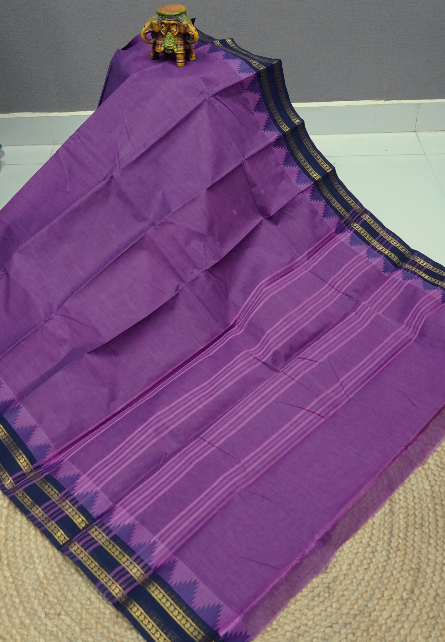 Chettinadu Cotton Saree-Purple