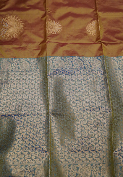 Semi Silk Saree-Golden Brown