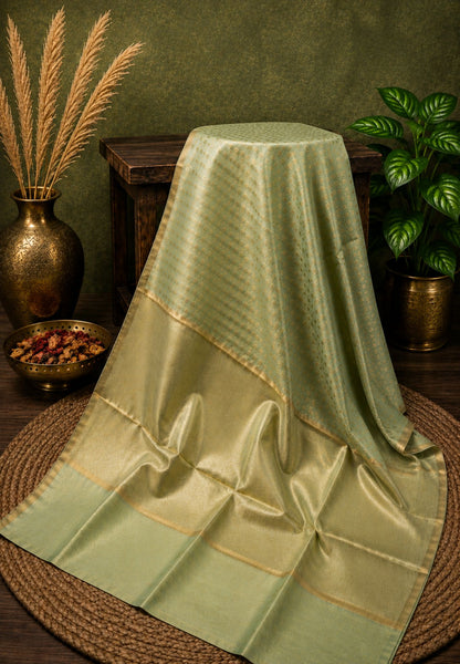 Tissue Silk Saree-Pista Green