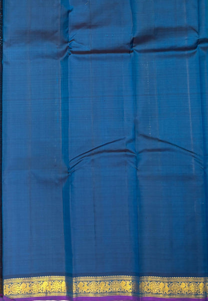 Pure Kanchipuram Silk Saree- Ramar Green with Small Border