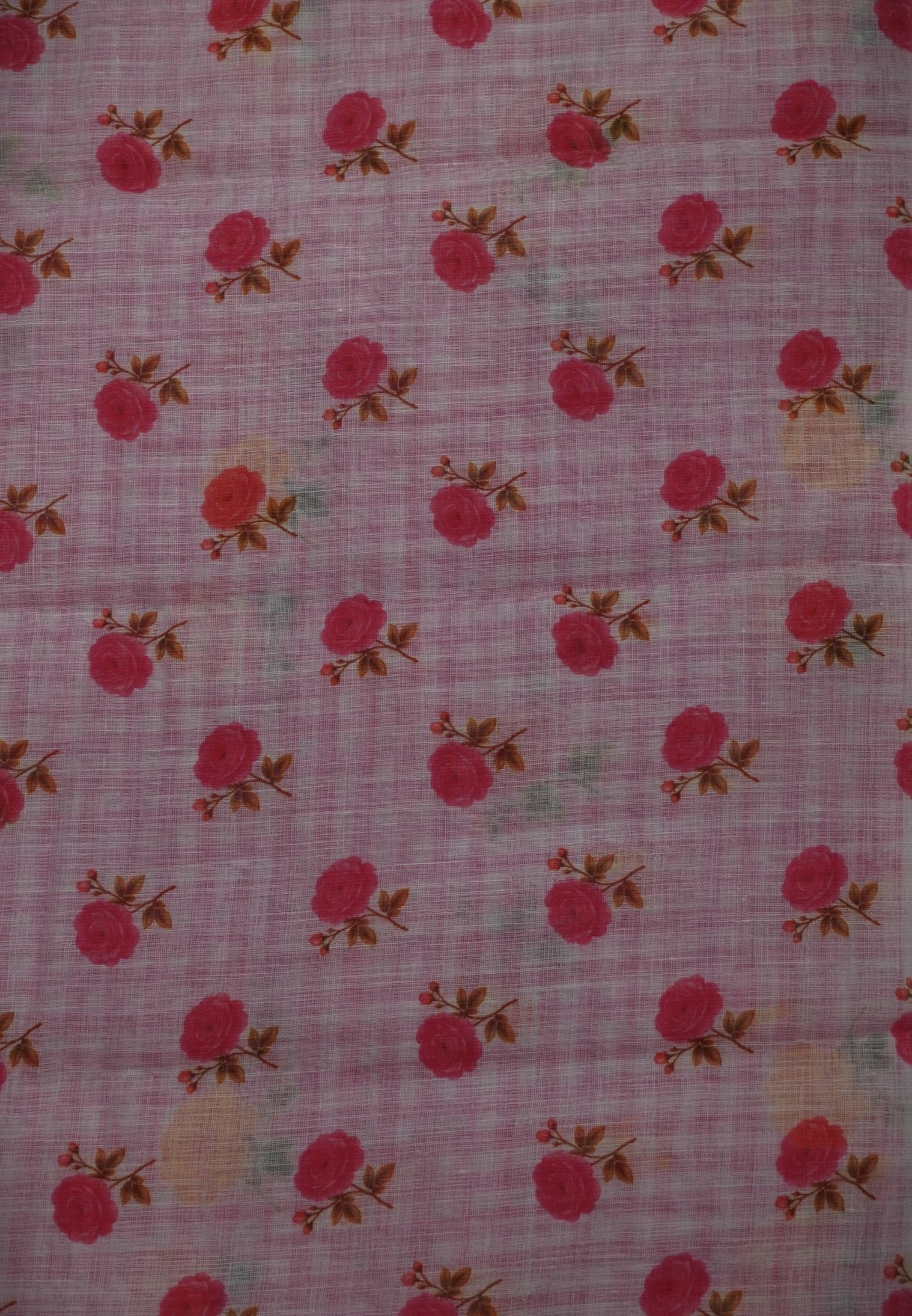 Linen Saree - Checks Light Purple