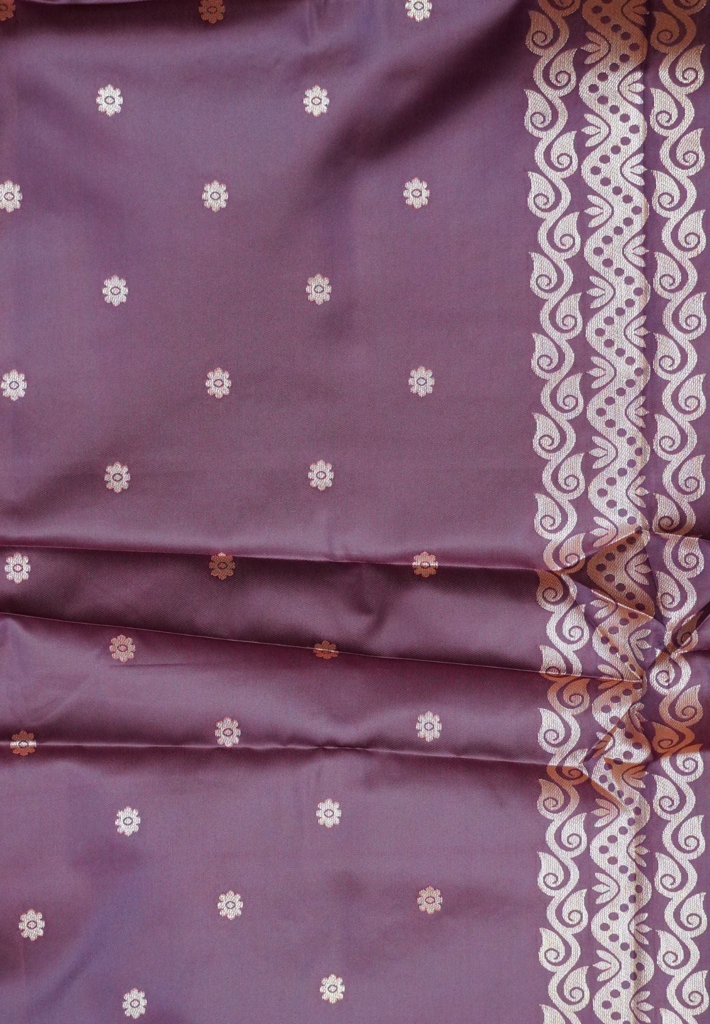 Semi Silk Saree-Brick Red