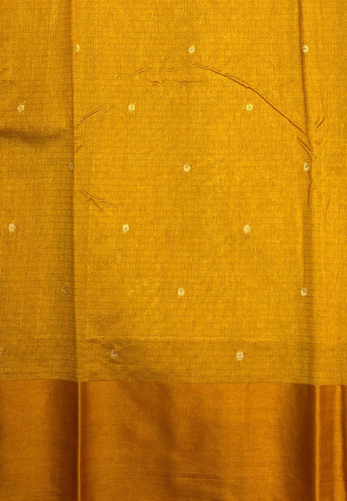 Art Silk Kota Saree-Mustard In Geometric Zari Brocade Border