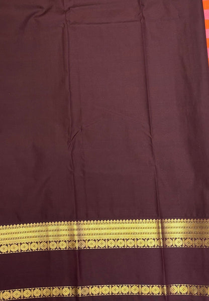 Budget Kanchipuram Saree-Cream with Contrast Border