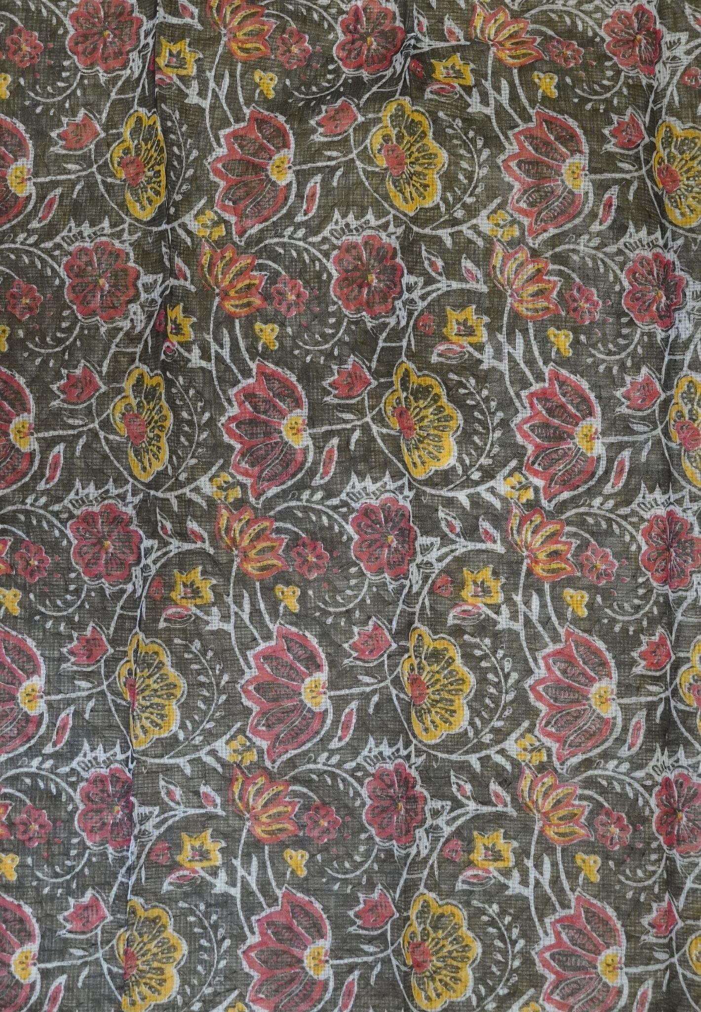 Pure Kota Saree-Peachish Pink in Floral Pattern