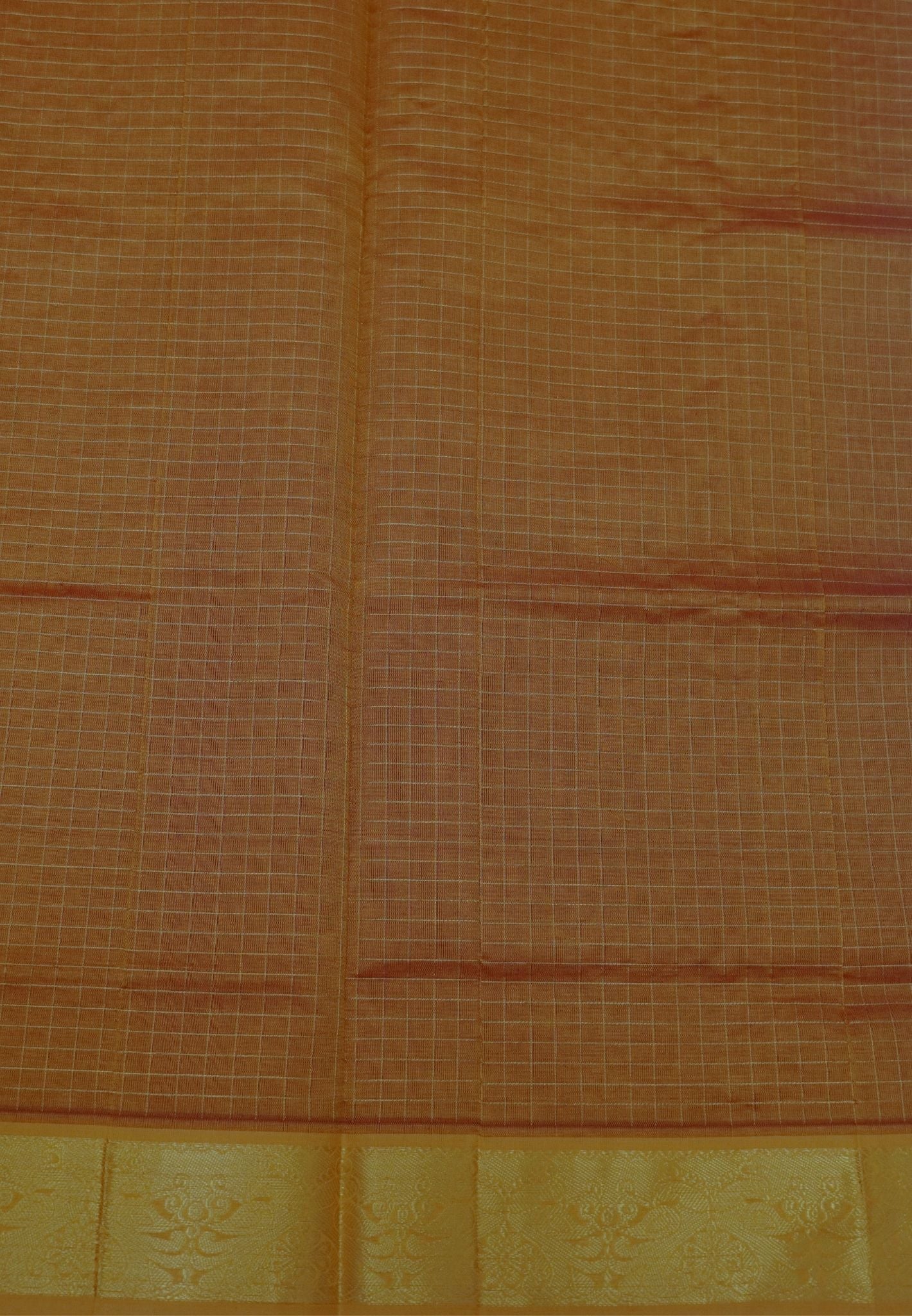 Pure Silk Cotton Saree-Pastel Pink-Turmeric Yellow Zari Emboss With Contrast Border
