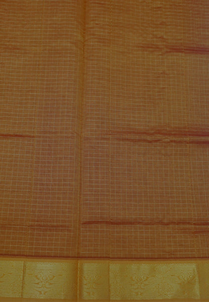 Pure Silk Cotton Saree-Pastel Pink-Turmeric Yellow Zari Emboss With Contrast Border