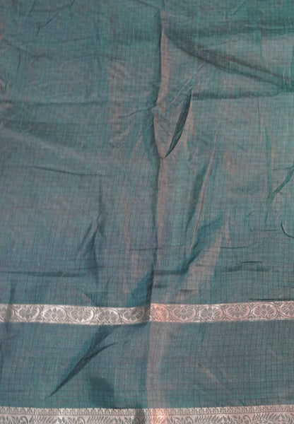Semi Dola Saree-Yellow in Checked Pattern