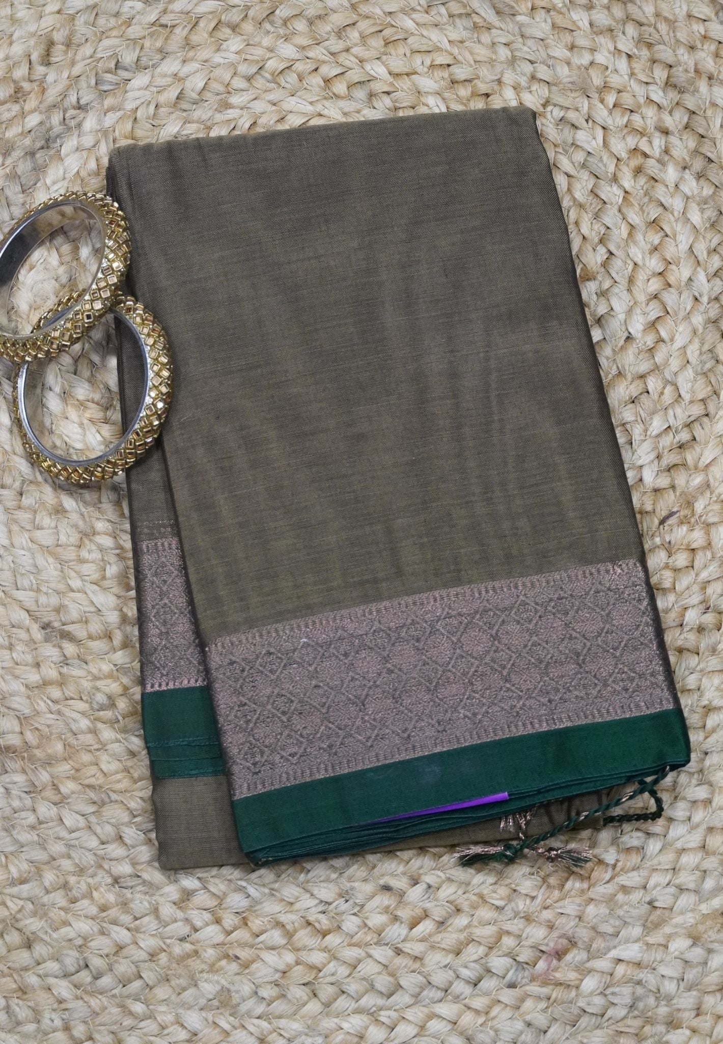 Dakka Cotton Saree - Brown