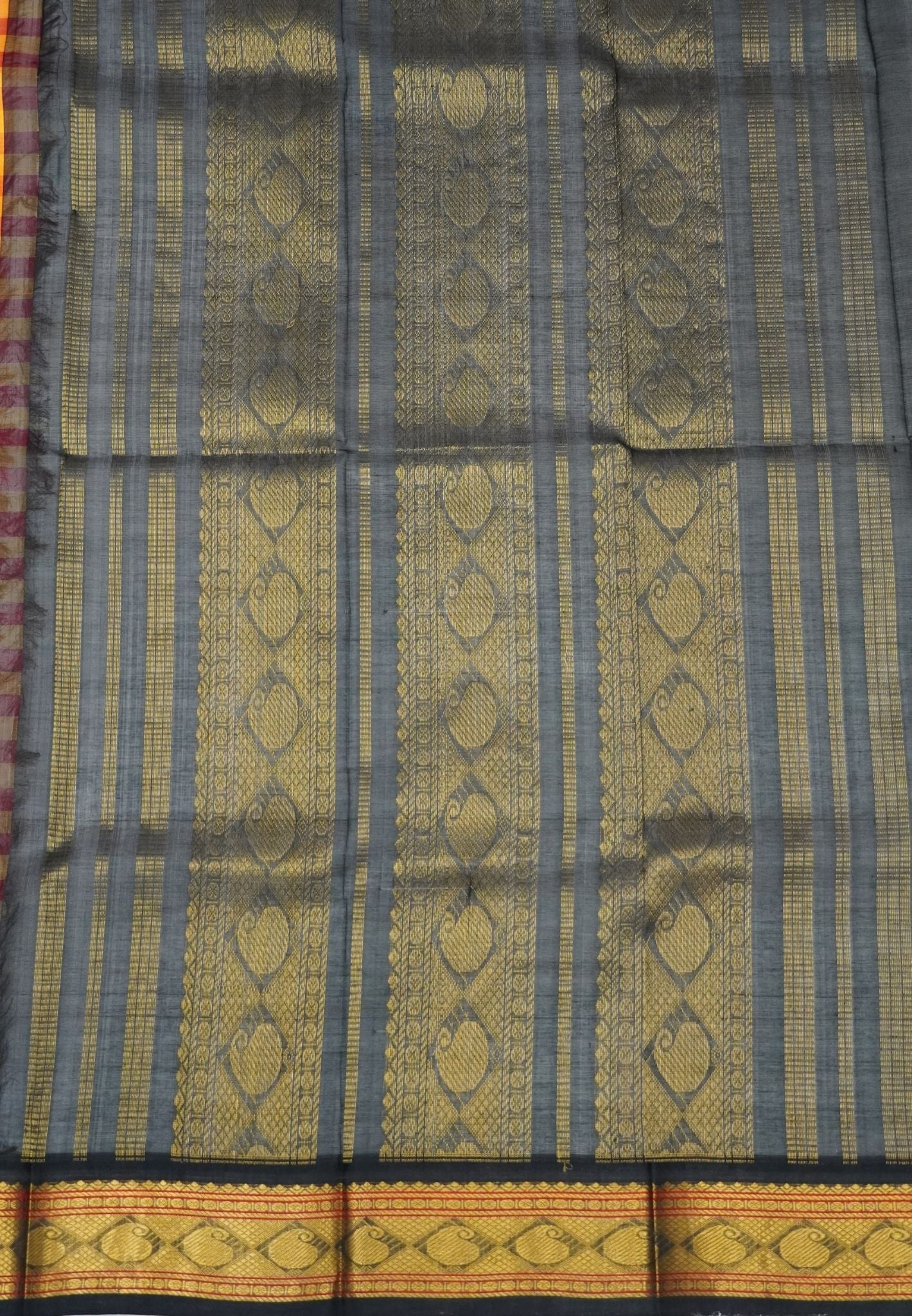 Pure Silk Cotton Saree- Palum Pazhamum Checks