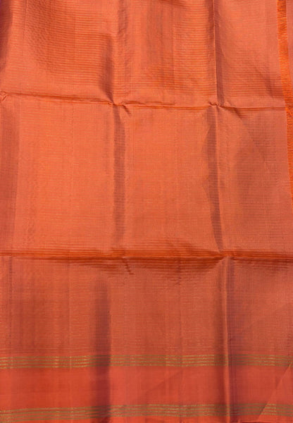 Pure Kanchipuram Silk Saree-Onion Pink in Body Zari Checks with Contrast Retapet Border