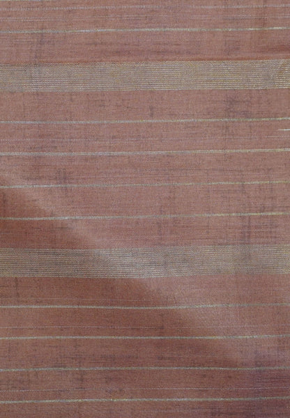 Korean Tussar Saree-Pastel Floral Artistic Weave-Brick Red