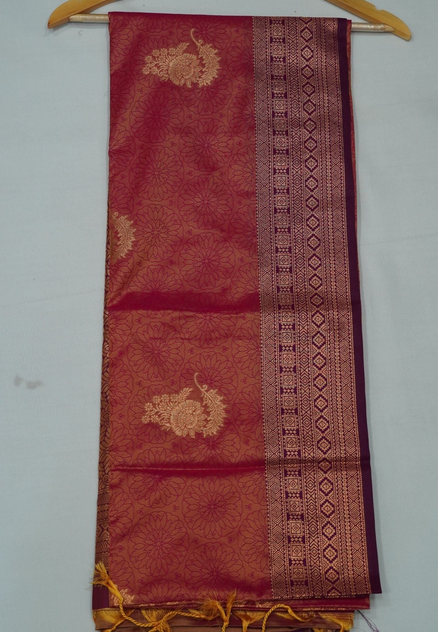 Semi Silk Saree-Peach Pink