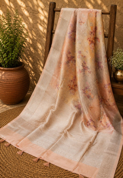 Banaras Saree-Light Peach