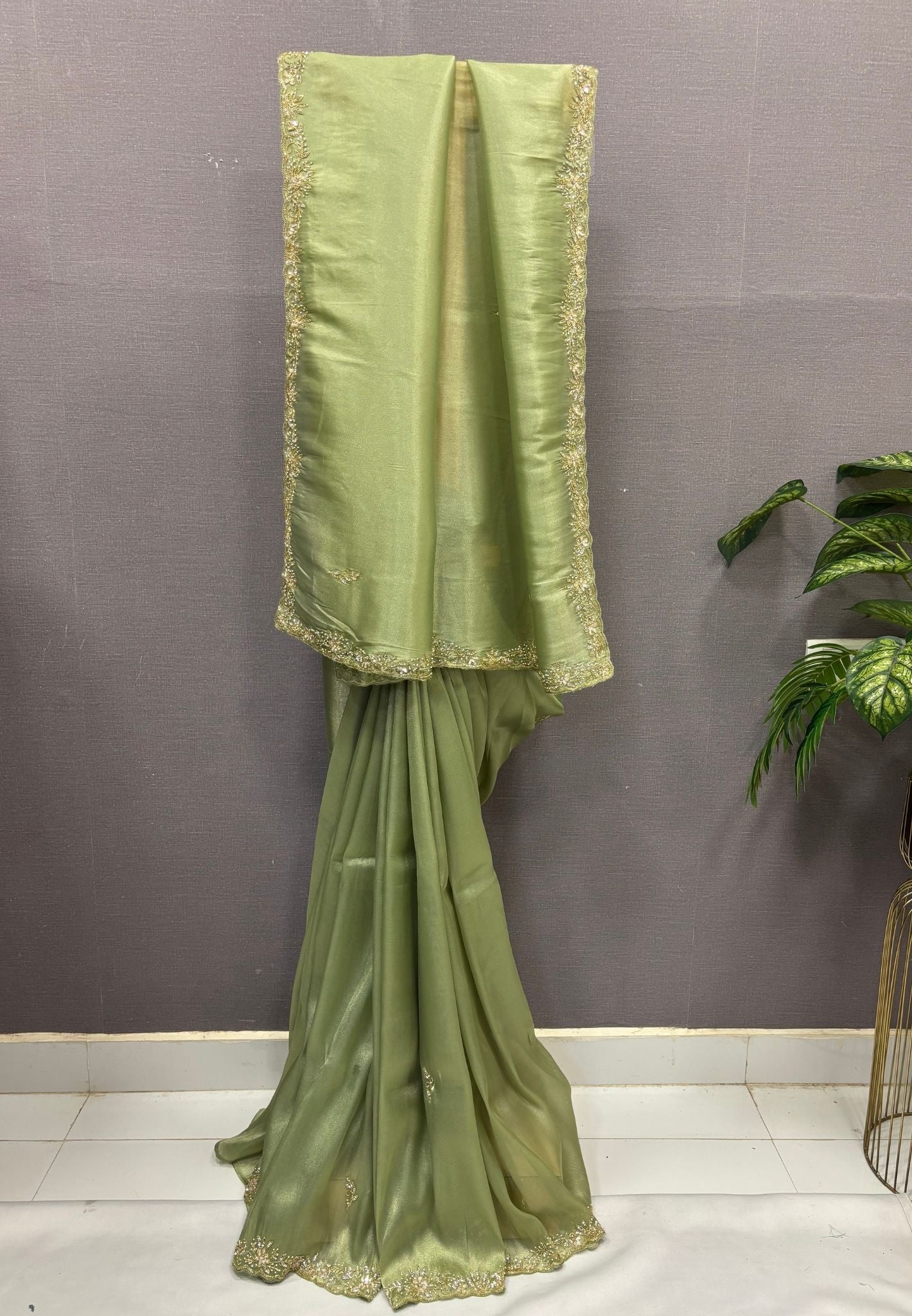Designer Saree-Green