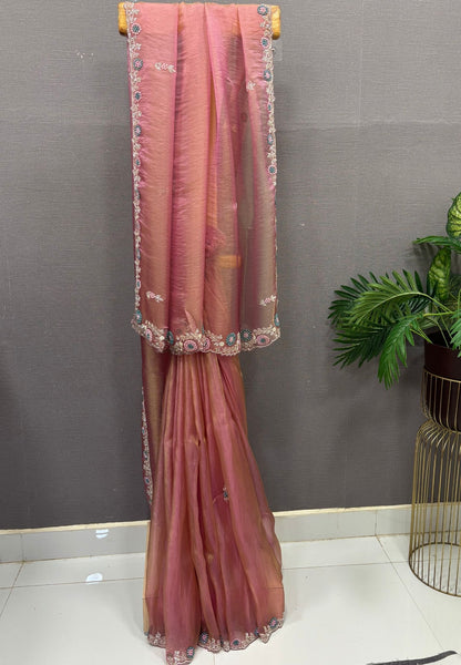 Designer Saree-Pink