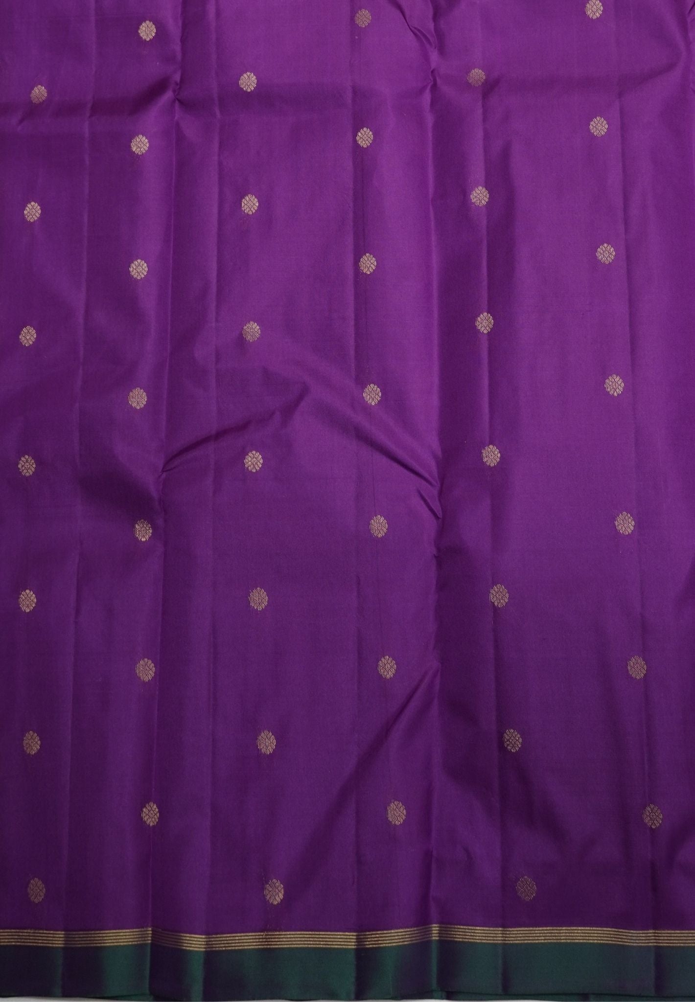Pure Kanchipuram Silk Saree-Purple with Small Border