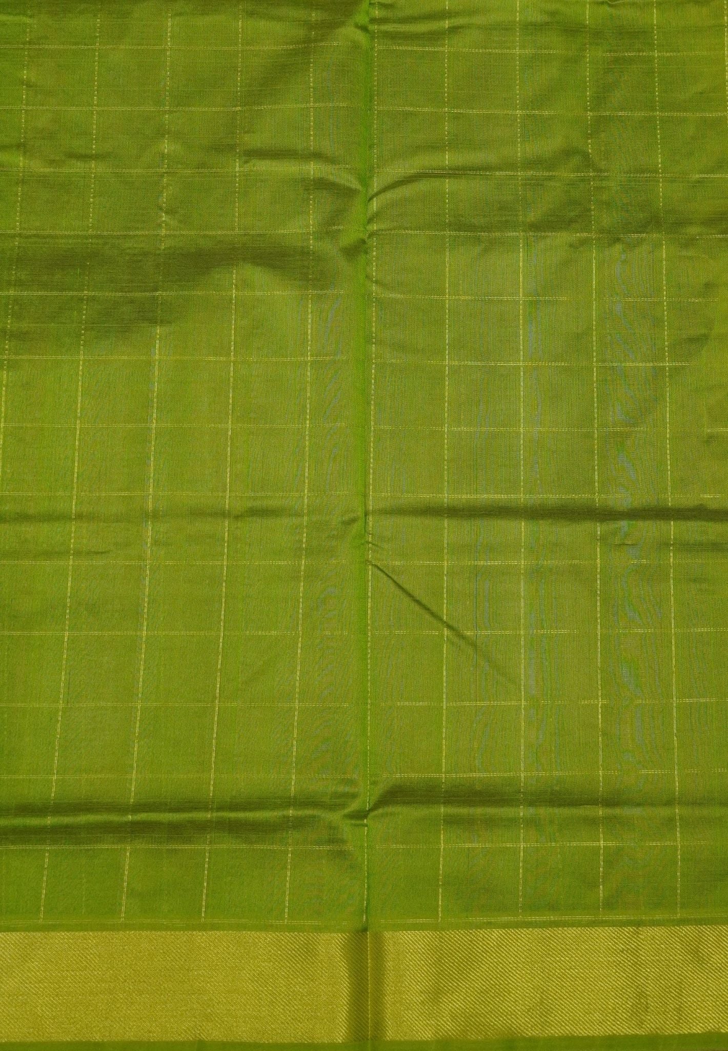 Pure Silk Cotton Saree – Maroon in Big Zari Checks with Tissue Border
