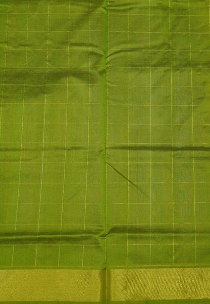 Pure Silk Cotton Saree – Maroon in Big Zari Checks with Tissue Border