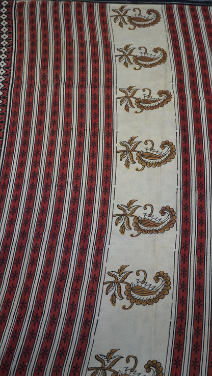 Mul Mul Cotton Saree Flower Print