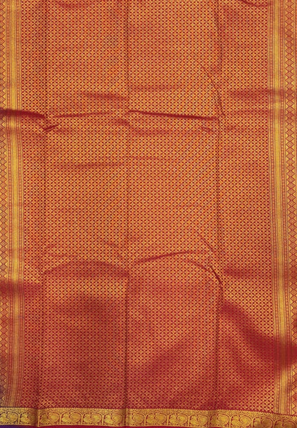 Budget Kanchipuram Saree-Greenish Purple with Small Zari Border