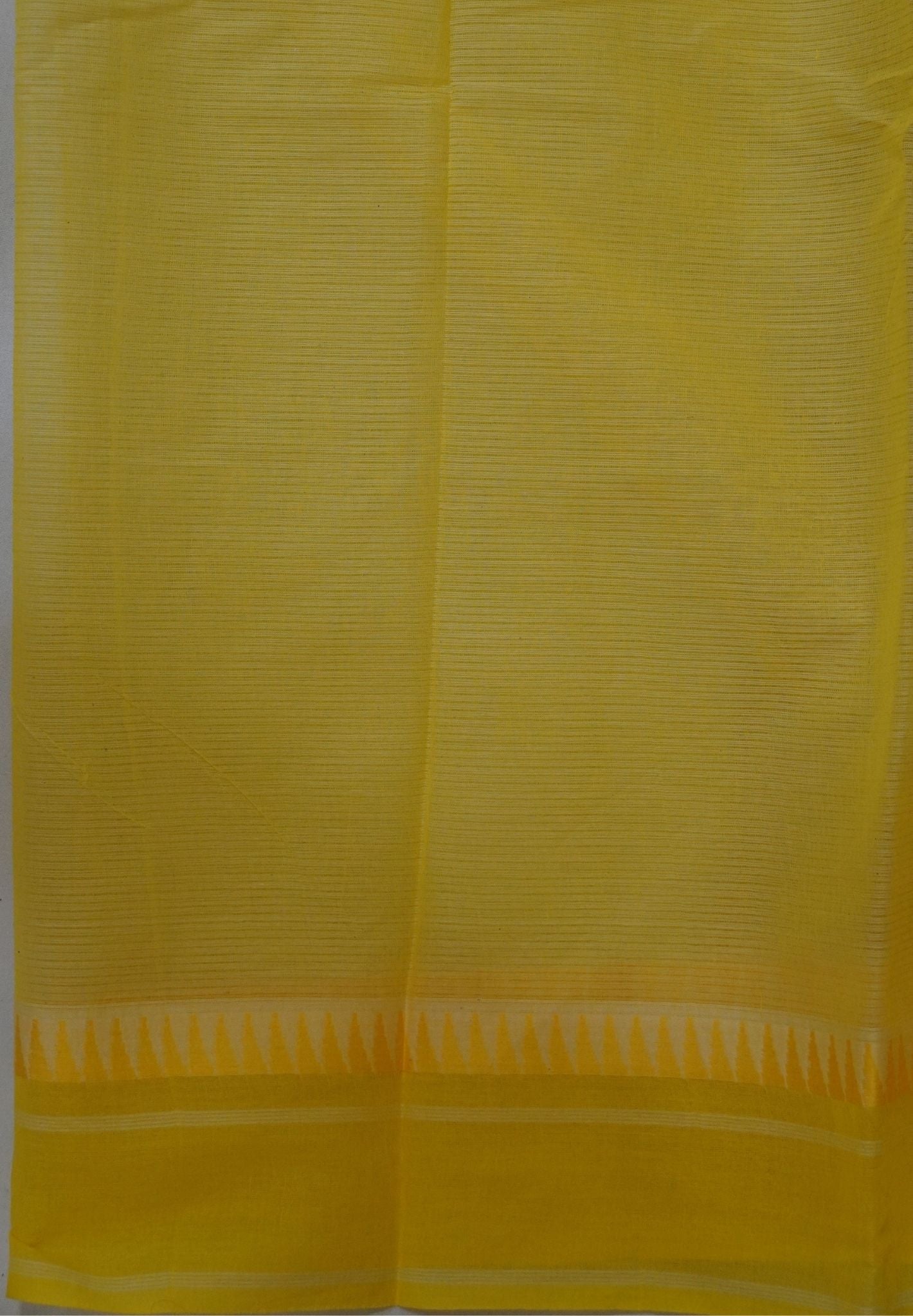 Pure Cotton Saree-Cream with Yellow in Sunshine Bloom Pattern