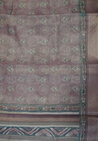 Tissue Kota Saree-Purple