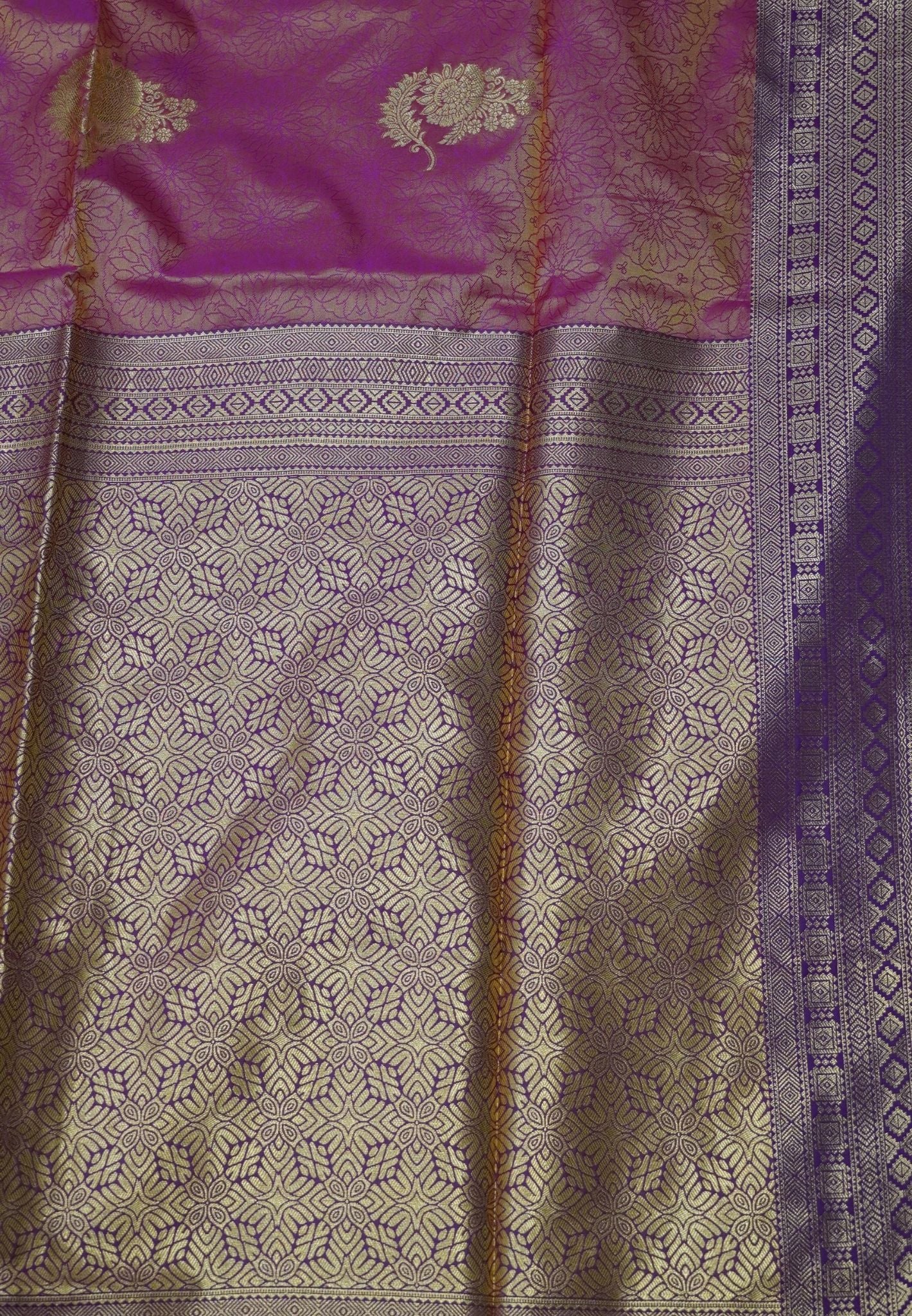 Semi Silk Saree-Peach Pink