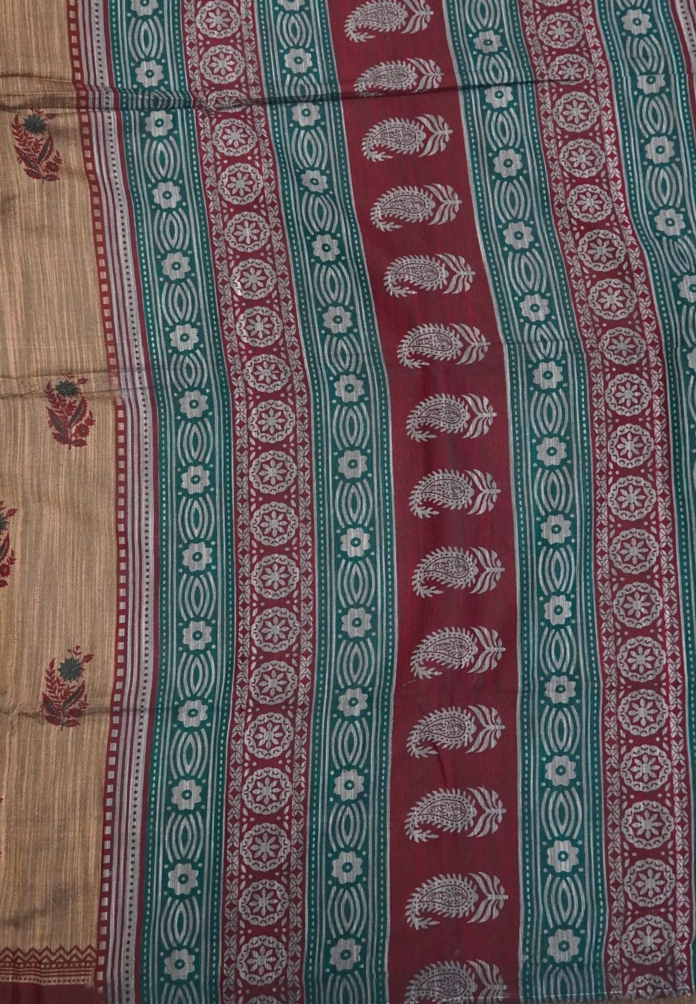 Sambalpuri Cotton Saree-Beige