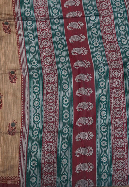 Sambalpuri Cotton Saree-Beige