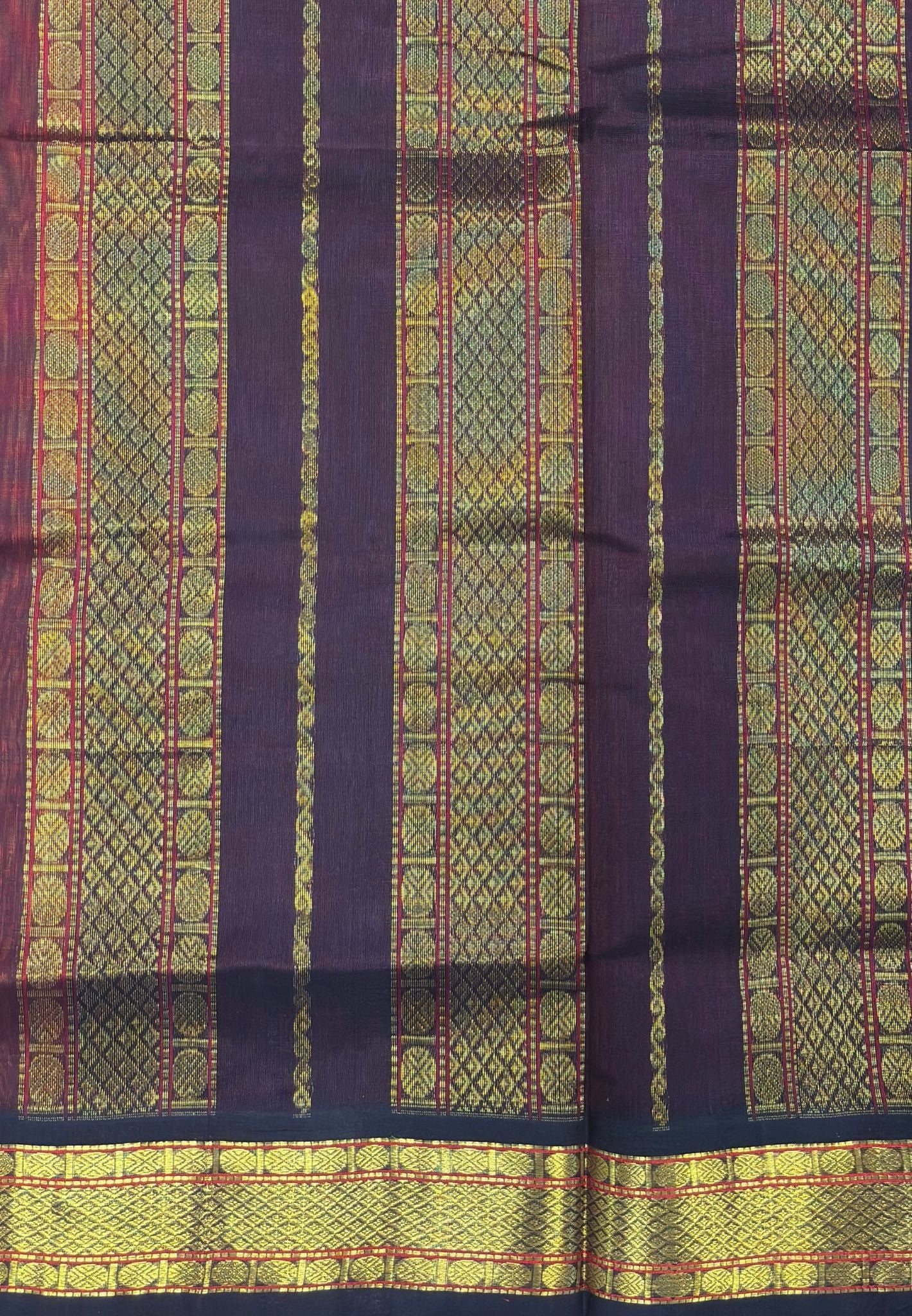 Pure Silk Cotton Saree-Multi Color in Rangkat Pattern