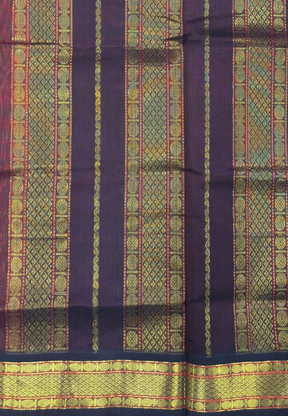Pure Silk Cotton Saree-Multi Color in Rangkat Pattern
