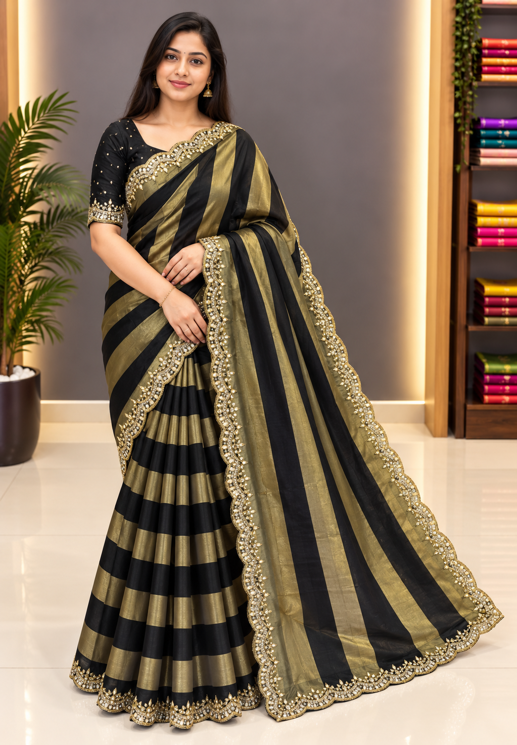 Designer Saree-Black