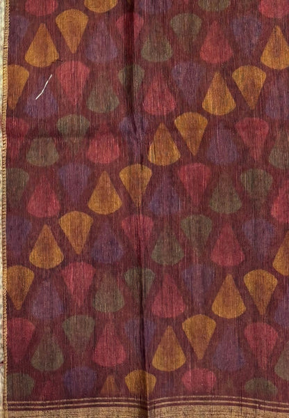 Matka Tussar saree -Brown