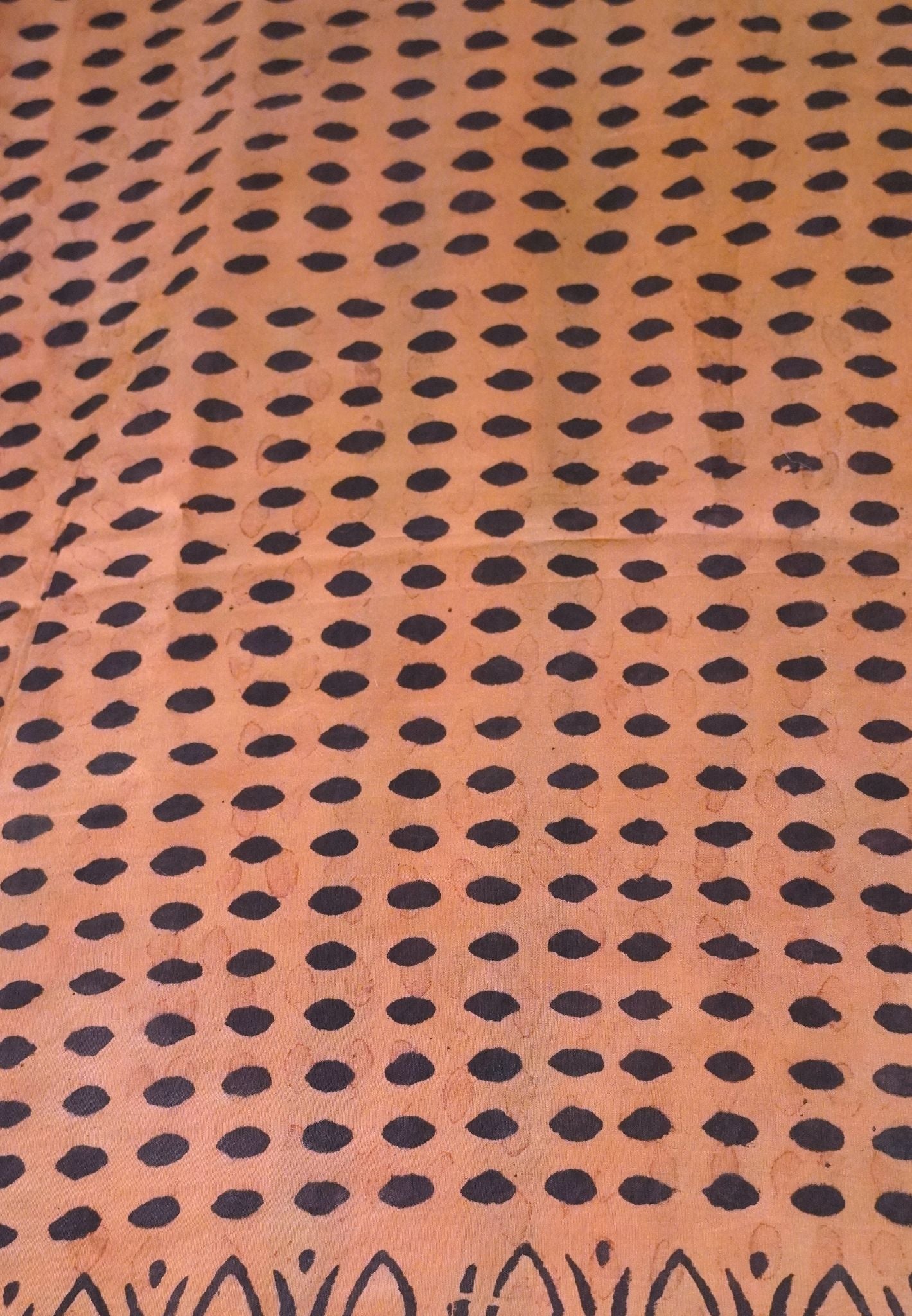 Pure Modal Silk Saree-Pale orange with Paisley Pattern