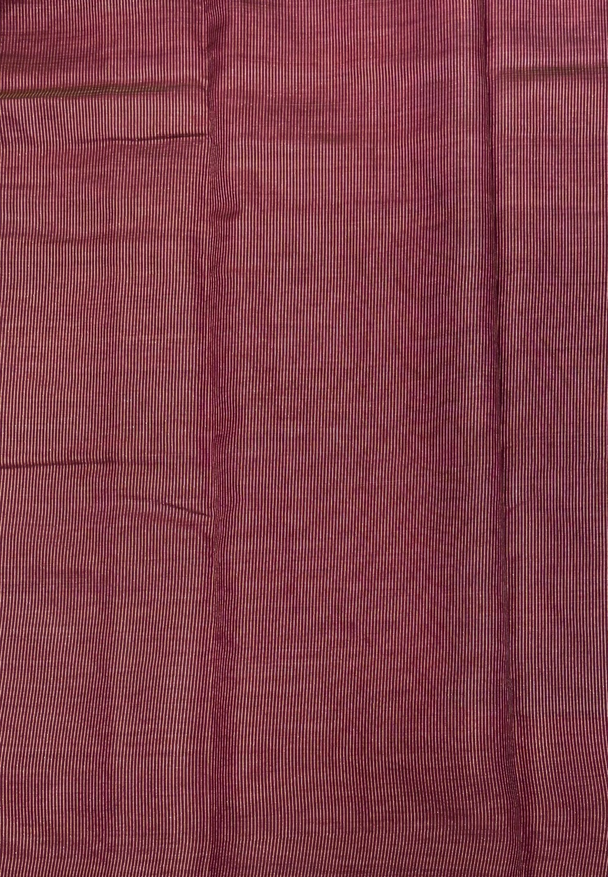 Semi Tussar Saree- Ramar in Traditional Floral Zari Stripe with Contrast Border
