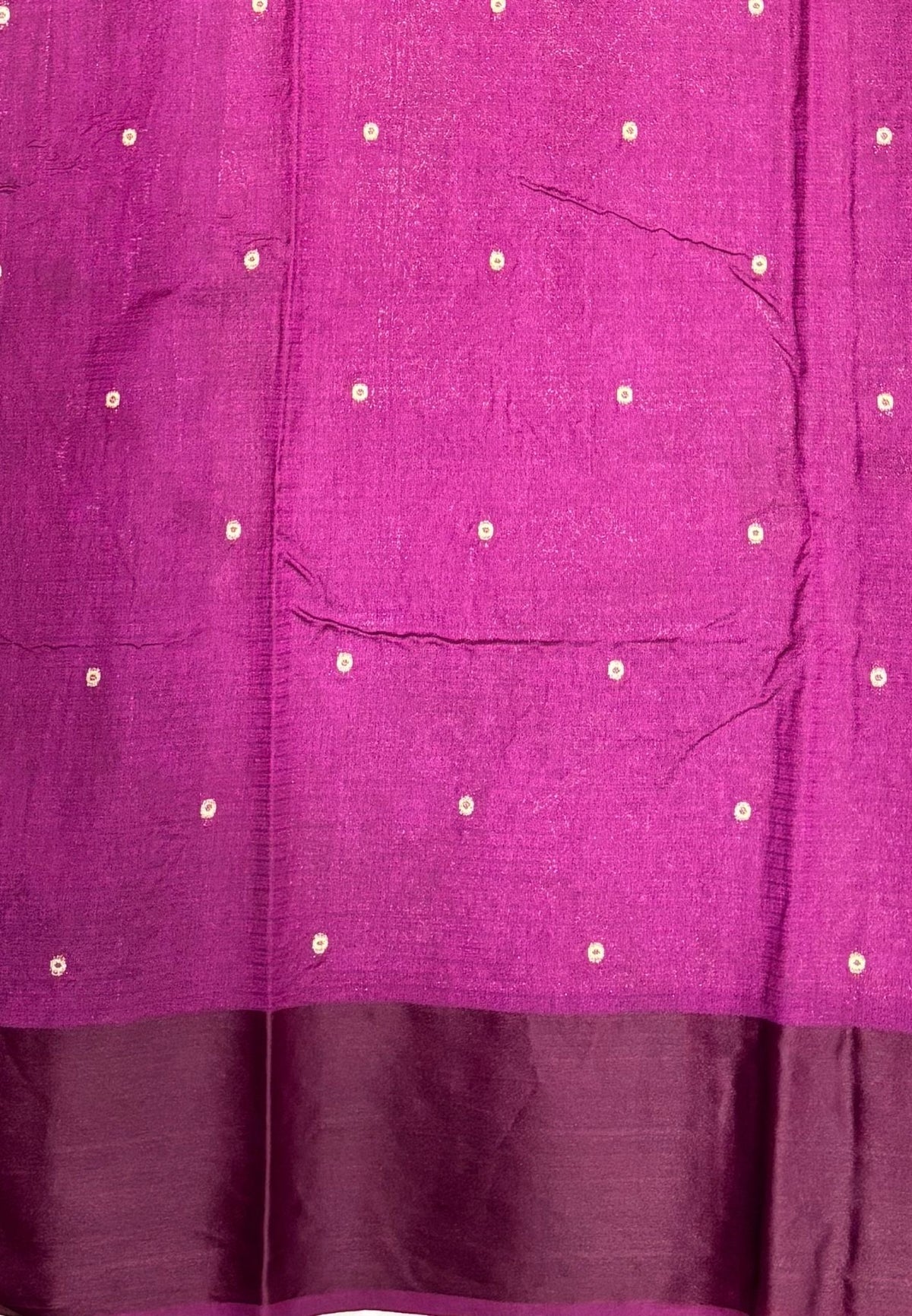 Art Silk Kota Saree-Wine In Geometric Zari Brocade Border