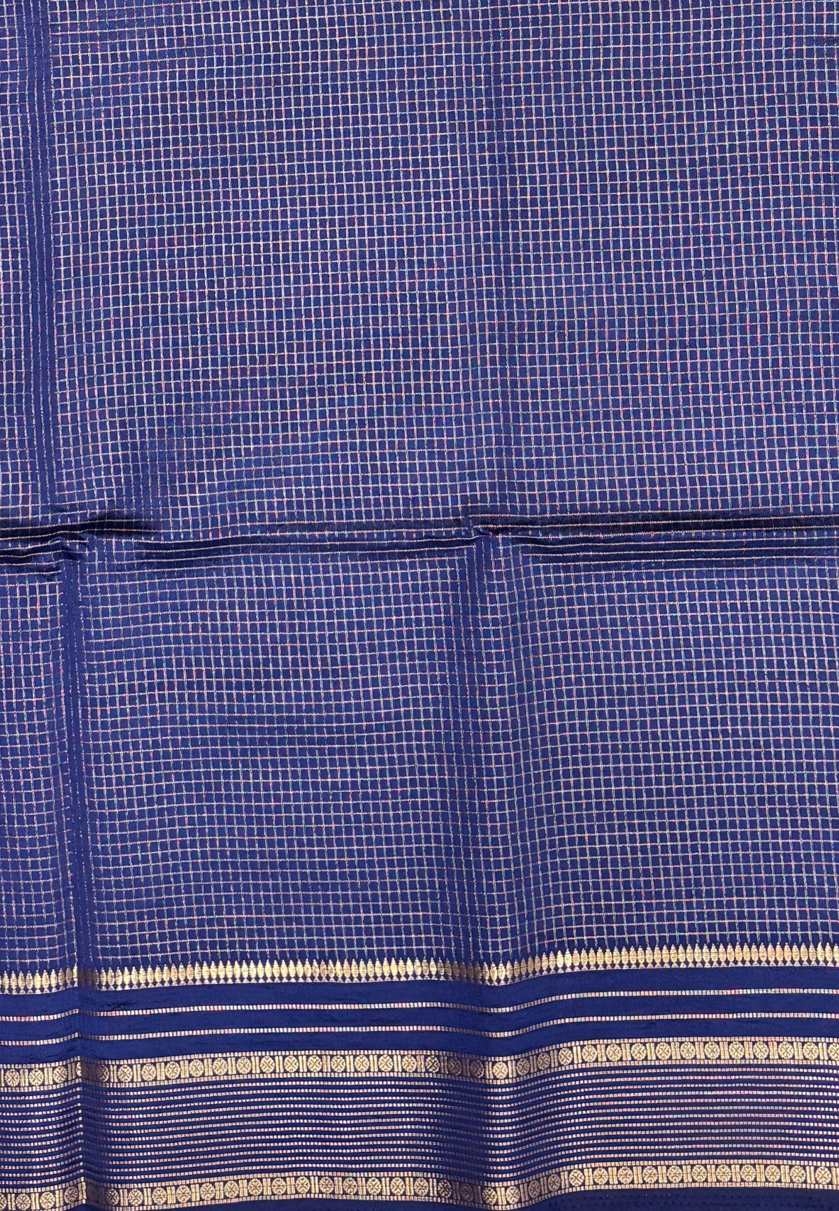 Mulberry Silk Saree-Onion Pink In Striped Zari With Contrast Border