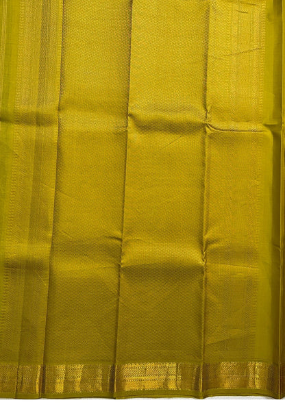 Akshayam-Pure Kanchipuram Saree Korvai Border-Peacock Blue