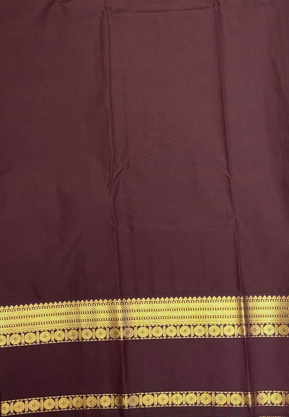 Budget Kanchipuram Saree-Purple with Contrast Border
