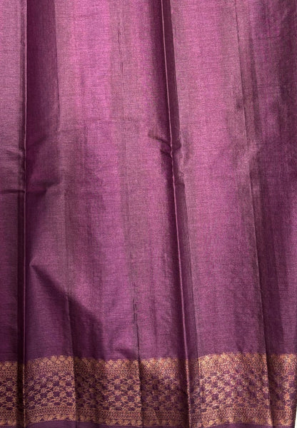 Pure Tussar Saree-Olive Green In Geometric Diamond Zari With Contrast Border