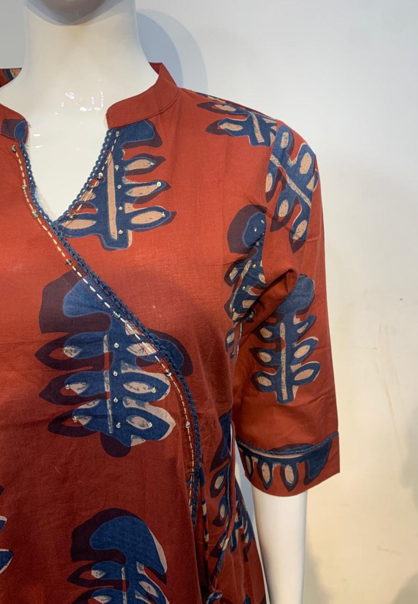 3 Pcs Printed Cotton Kurta Set