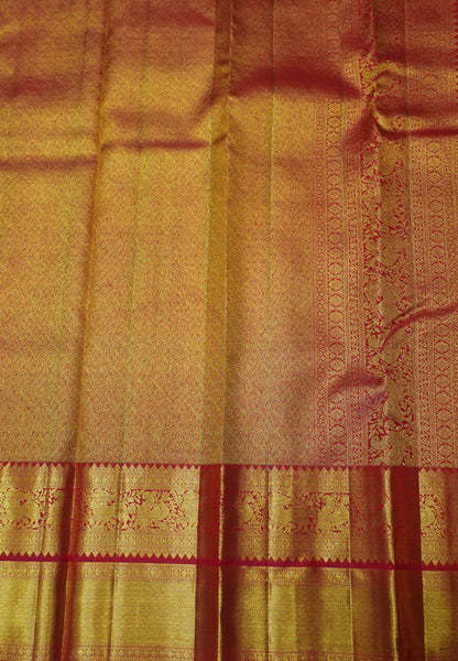 Pure Bridal Kanchipuram Silk Saree-Red