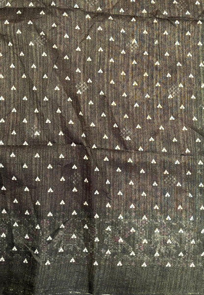 Jute Tussar Saree-Arakku In Patola Print Border